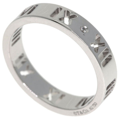 TIFFANY&Co. Atlas Pierced 4P Diamond Ring K18 White Gold Ladies [Used]