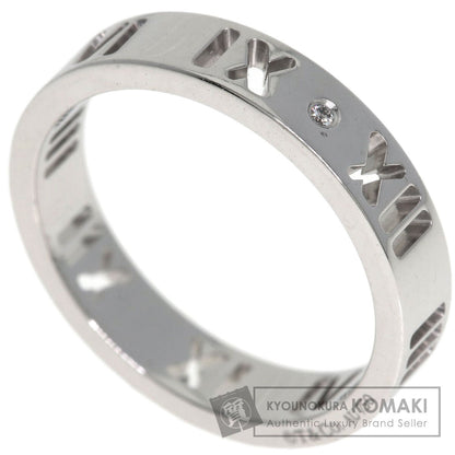 TIFFANY&Co. Atlas Pierced 4P Diamond Ring K18 White Gold Ladies [Used]