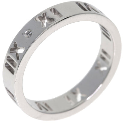 TIFFANY&Co. Atlas Pierced 4P Diamond Ring K18 White Gold Ladies [Used]