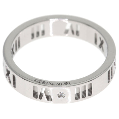 TIFFANY&Co. Atlas Pierced 4P Diamond Ring K18 White Gold Ladies [Used]