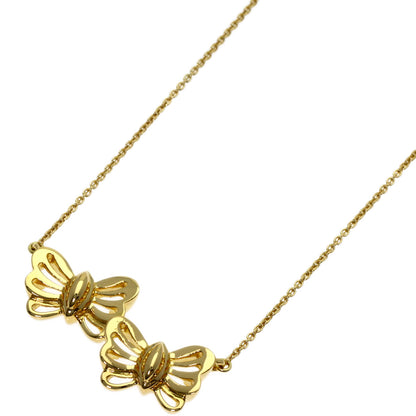 TIFFANY&Co. Double Butterfly Necklace K18 Yellow Gold Ladies [Used]