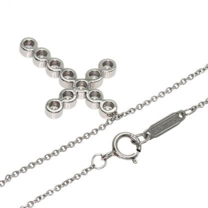 TIFFANY&Co. Jazz Cross Diamond Necklace Platinum PT950 Ladies [Used]