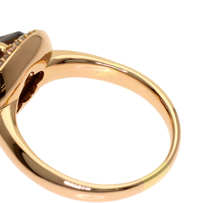 Ponte Vecchio Smoky Quartz Diamond Ring K18 Pink Gold Ladies [Used]