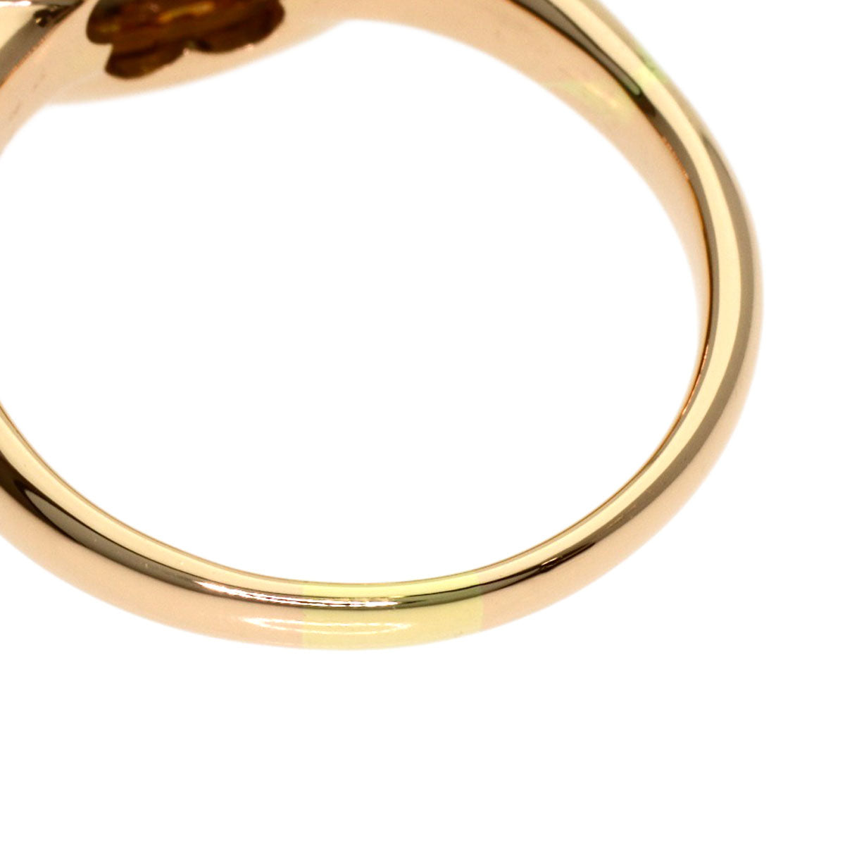 Ponte Vecchio Smoky Quartz Diamond Ring K18 Pink Gold Ladies [Used]