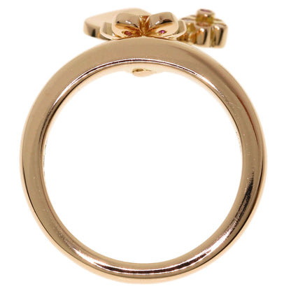 Ponte Vecchio Initial M Pink Sapphire Diamond Ring K18 Pink Gold Ladies [Used]