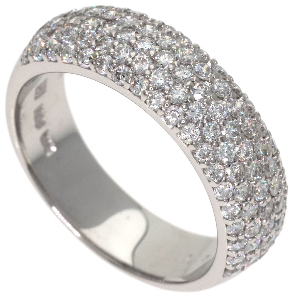 Ponte Vecchio Pave Diamond Ring K18 White Gold Ladies [Used]
