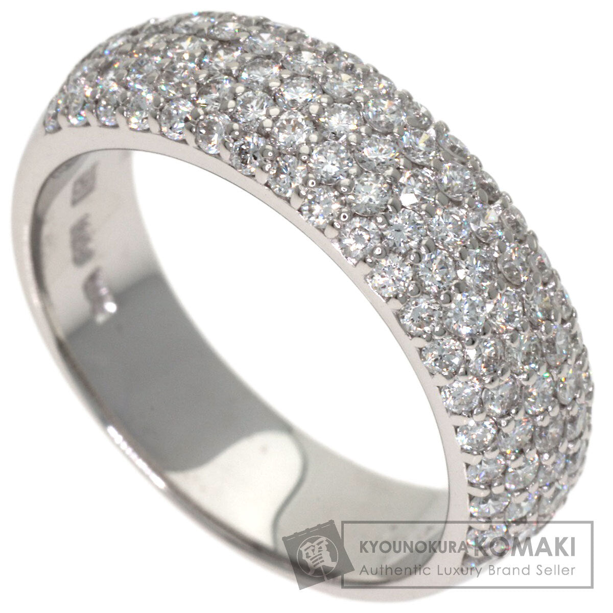 Ponte Vecchio Pave Diamond Ring K18 White Gold Ladies [Used]