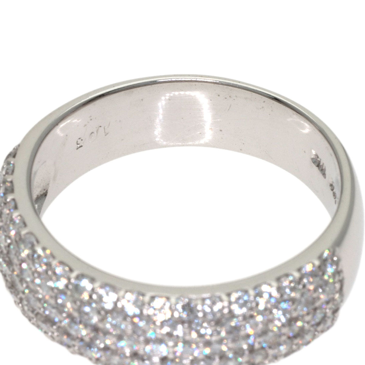 Ponte Vecchio Pave Diamond Ring K18 White Gold Ladies [Used]