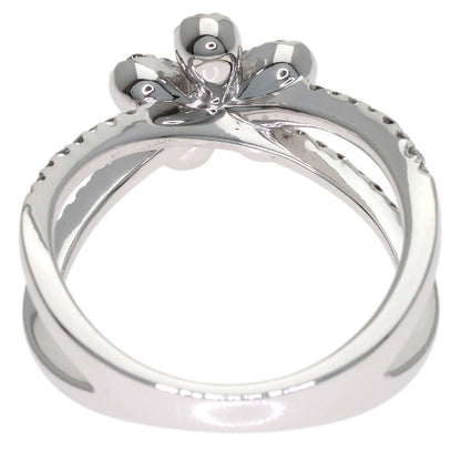 Ponte Vecchio Flower Diamond Ring K18 White Gold Ladies [Used]