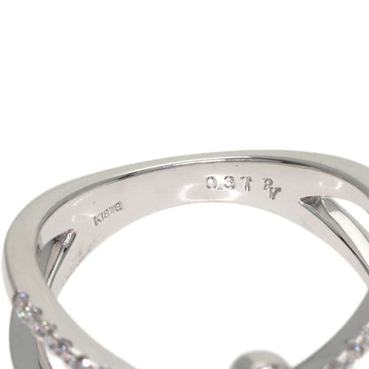 Ponte Vecchio Flower Diamond Ring K18 White Gold Ladies [Used]