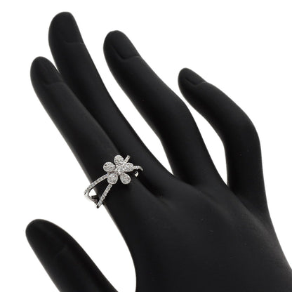 Ponte Vecchio Flower Diamond Ring K18 White Gold Ladies [Used]