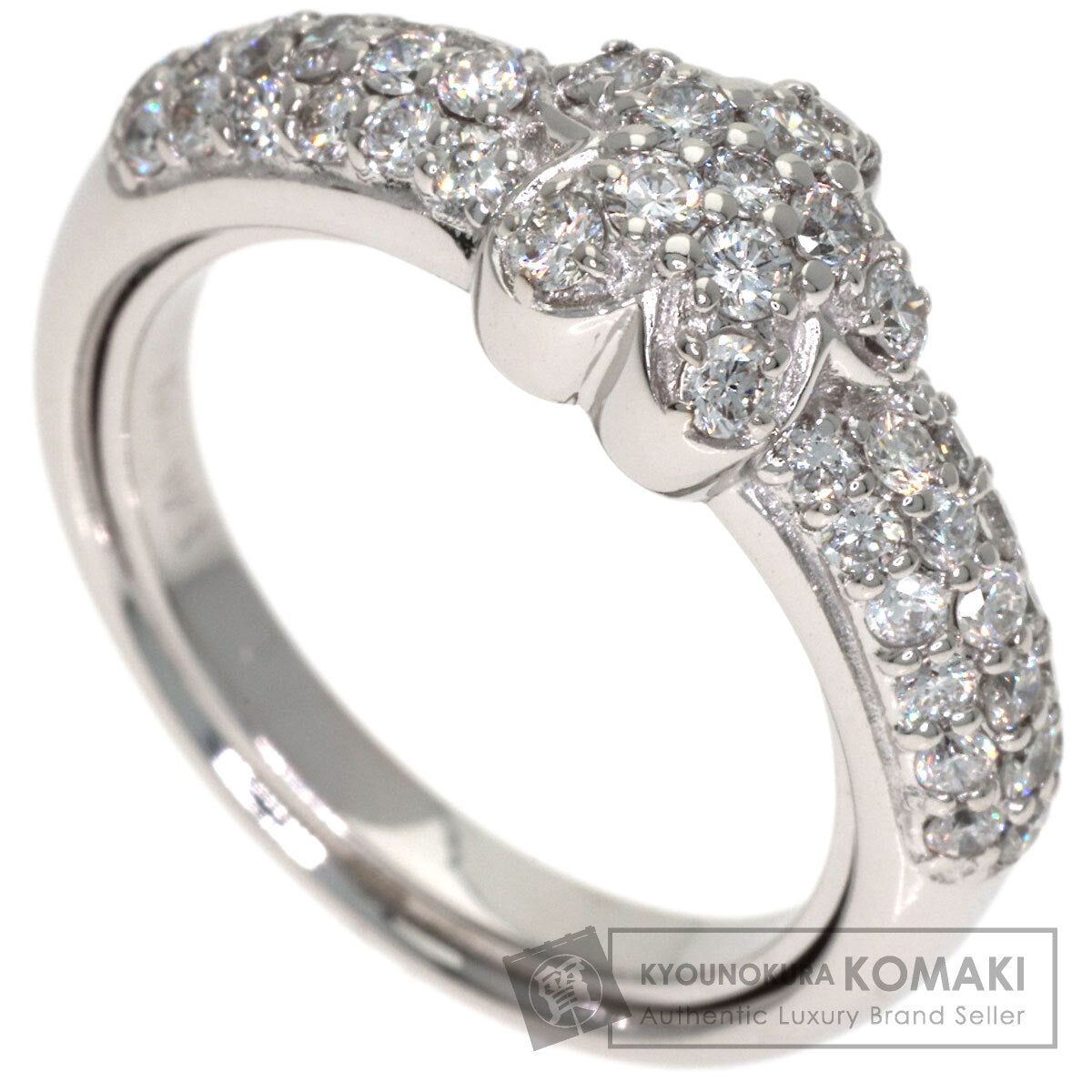 Ponte Vecchio Flower Diamond Ring K18 White Gold Ladies [Used]