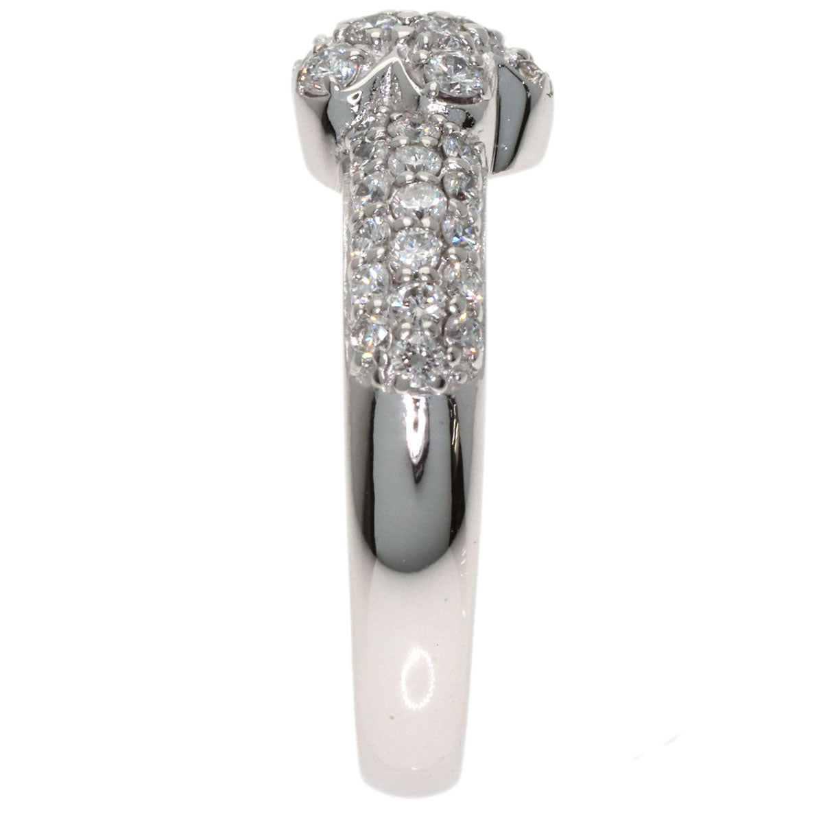 Ponte Vecchio Flower Diamond Ring K18 White Gold Ladies [Used]