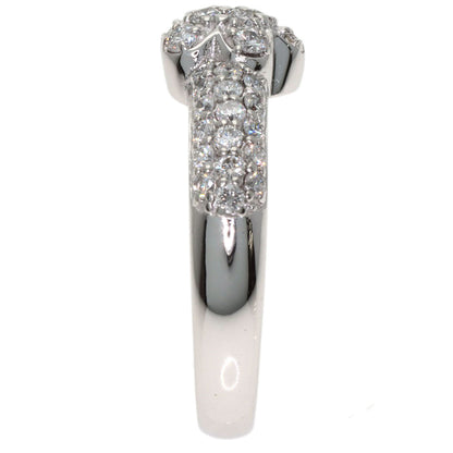 Ponte Vecchio Flower Diamond Ring K18 White Gold Ladies [Used]