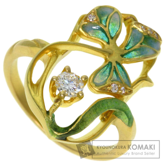 MASRIERA Enamel Diamond Ring K18 Yellow Gold Ladies [Used]
