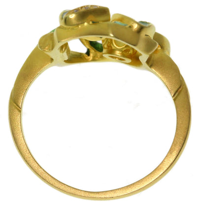 MASRIERA Enamel Diamond Ring K18 Yellow Gold Ladies [Used]