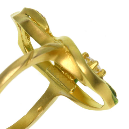 MASRIERA Enamel Diamond Ring K18 Yellow Gold Ladies [Used]