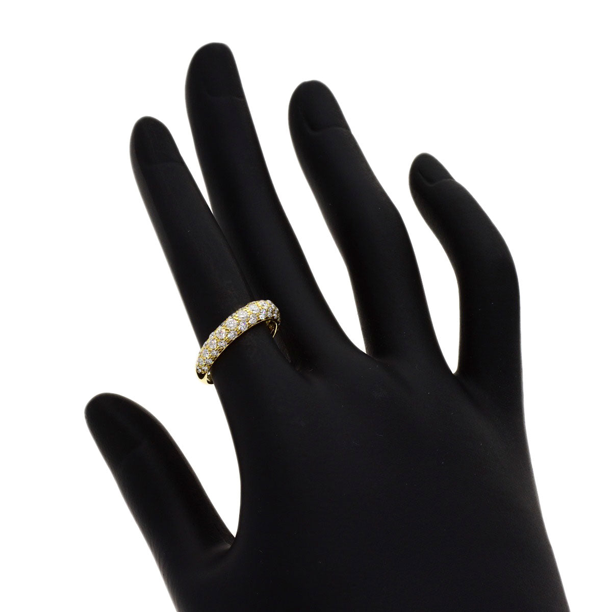 Gimel Diamond Ring K18 Yellow Gold Ladies [Used]