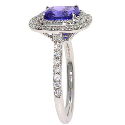 TIFFANY&Co. Sorest Tanzanite Diamond Ring Platinum PT950 Ladies [Used]