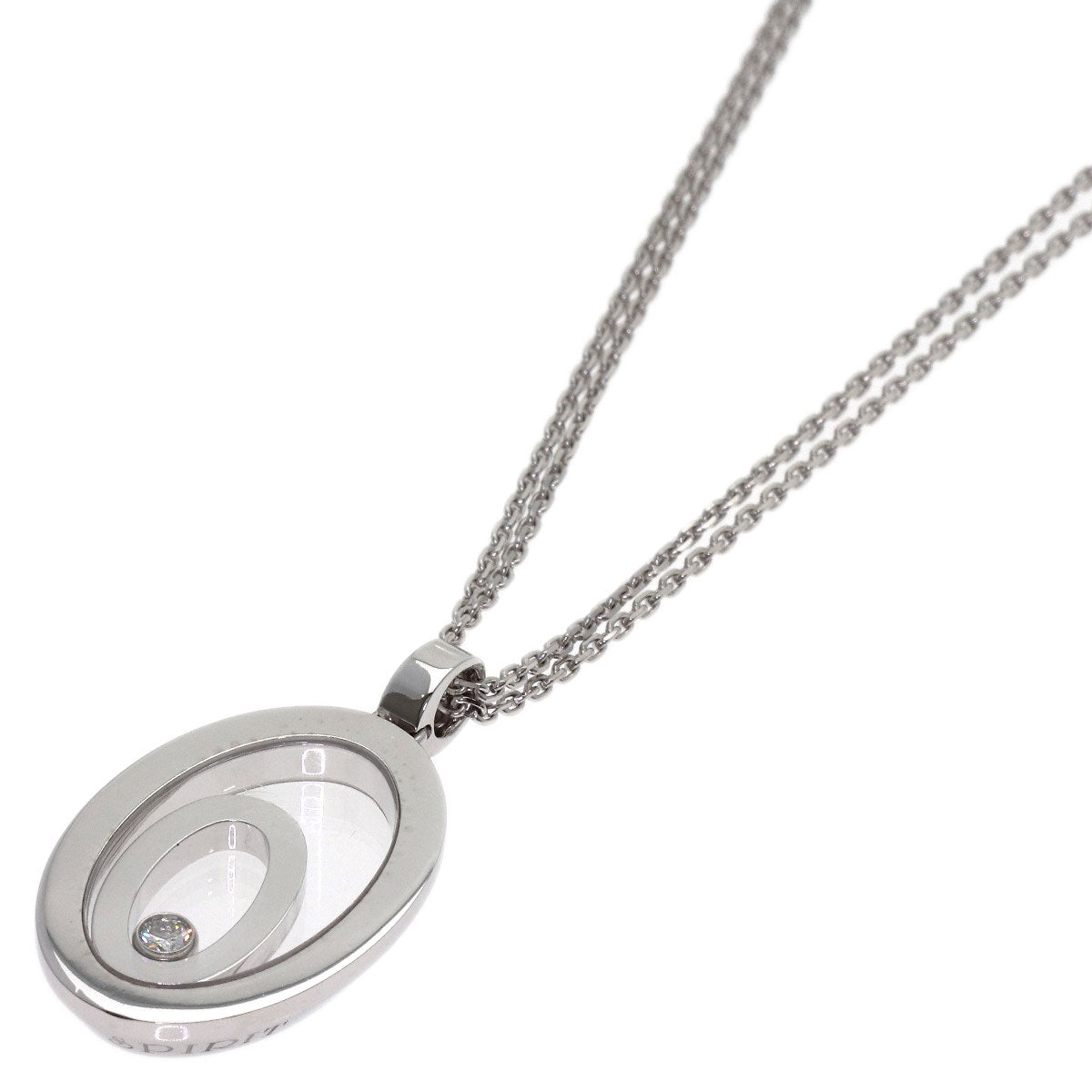 Chopard Happy Spirit Diamond Necklace K18 White Gold Ladies [Used]