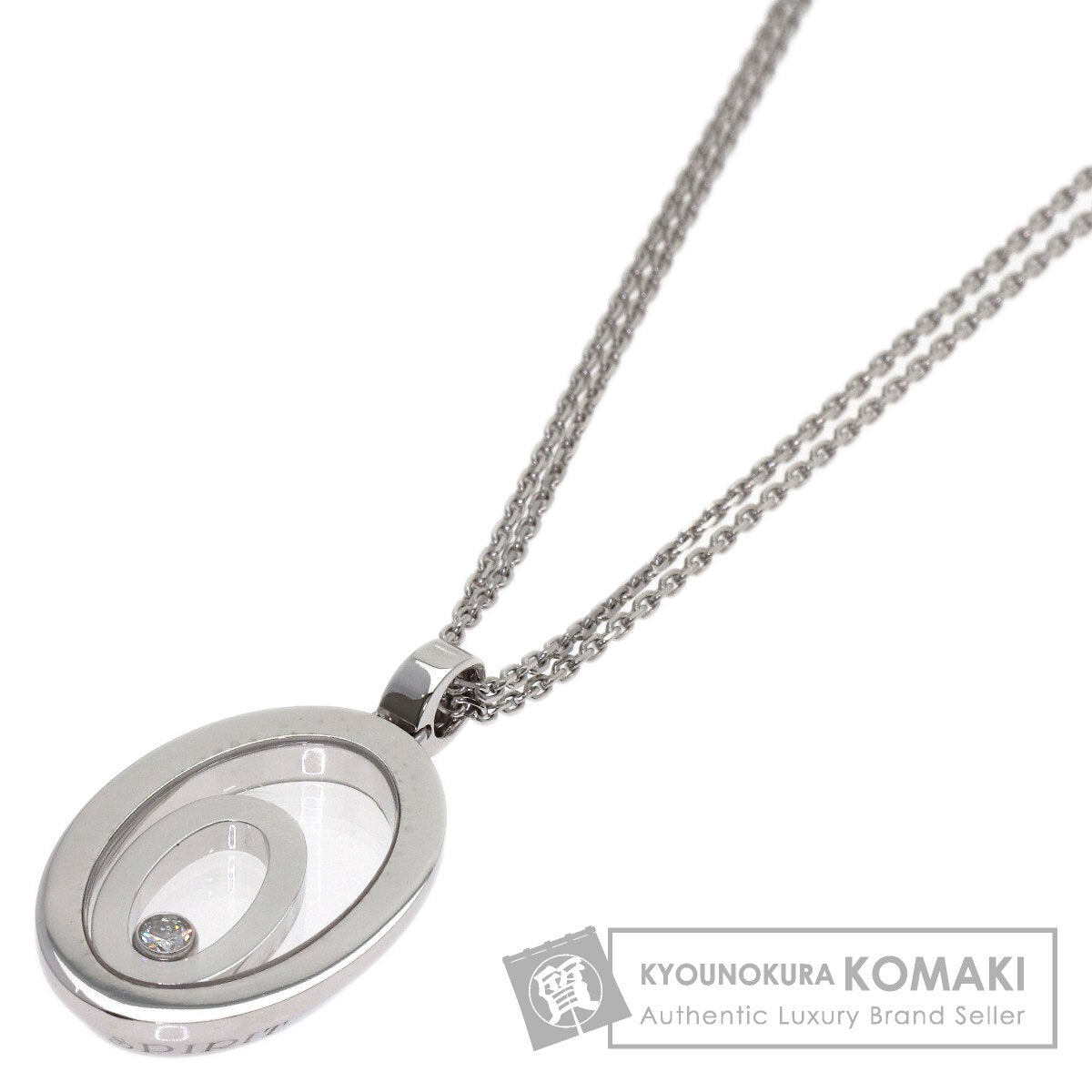 Chopard Happy Spirit Diamond Necklace K18 White Gold Ladies [Used]