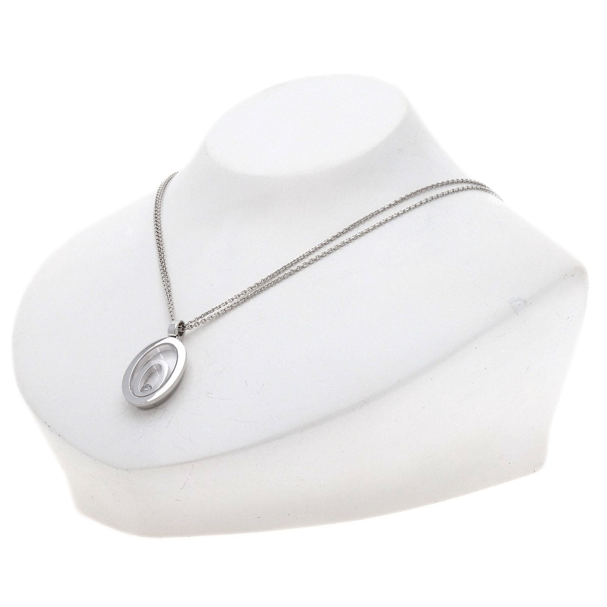 Chopard Happy Spirit Diamond Necklace K18 White Gold Ladies [Used]