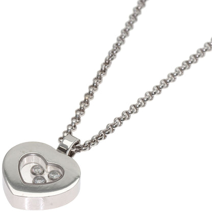 Chopard Happy diamond heart Necklace K18 White Gold Ladies [Used]