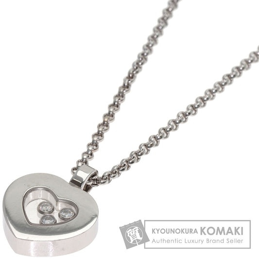 Chopard Happy diamond heart Necklace K18 White Gold Ladies [Used]