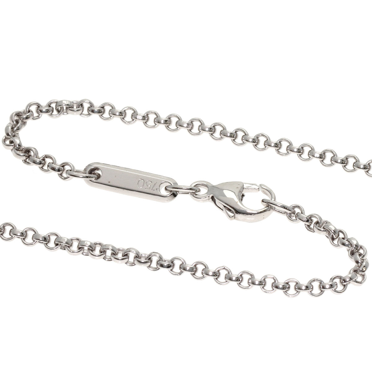 Chopard Happy diamond heart Necklace K18 White Gold Ladies [Used]