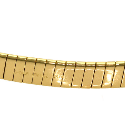 CHRISTIAN DIOR Double Logo Diamond Necklace K18 Yellow Gold Ladies [Used]