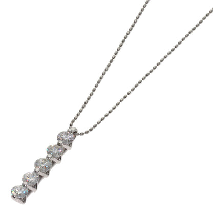 1ct Diamond Necklace Platinum PT900 PT850 2.8g　Ladies