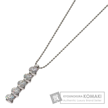 1ct Diamond Necklace Platinum PT900 PT850 2.8g　Ladies