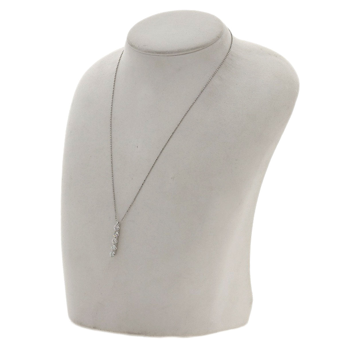 1ct Diamond Necklace Platinum PT900 PT850 2.8g　Ladies