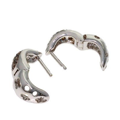 0.75ct Diamond earring K18 White Gold 4.7g　Ladies