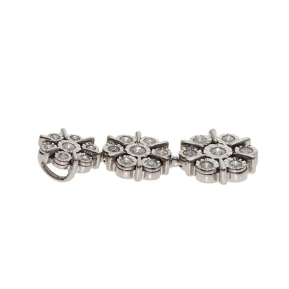 0.5ct Flower motif Diamond Pendant top K18 White Gold 5.8g　Ladies
