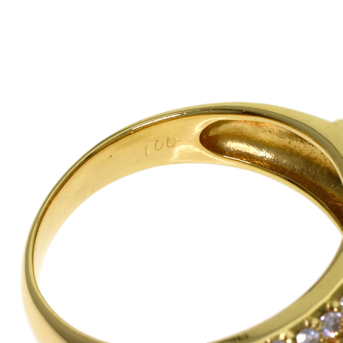 1ct Diamond Ring K18 Yellow Gold 4.23g　Ladies
