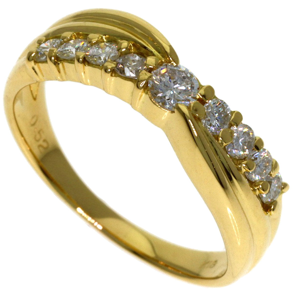 0.52ct Diamond Ring K18 Yellow Gold 4.1g　Ladies
