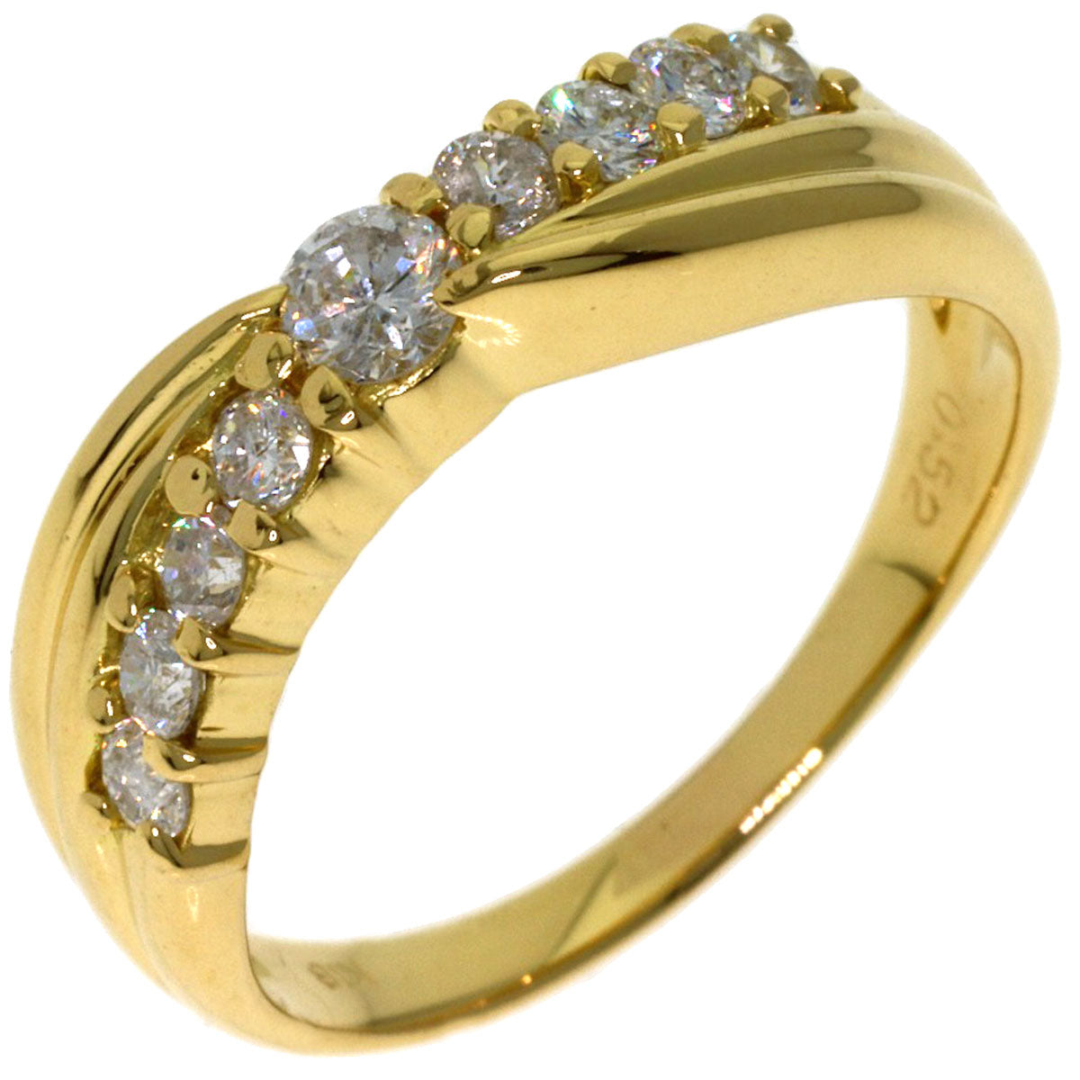 0.52ct Diamond Ring K18 Yellow Gold 4.1g　Ladies