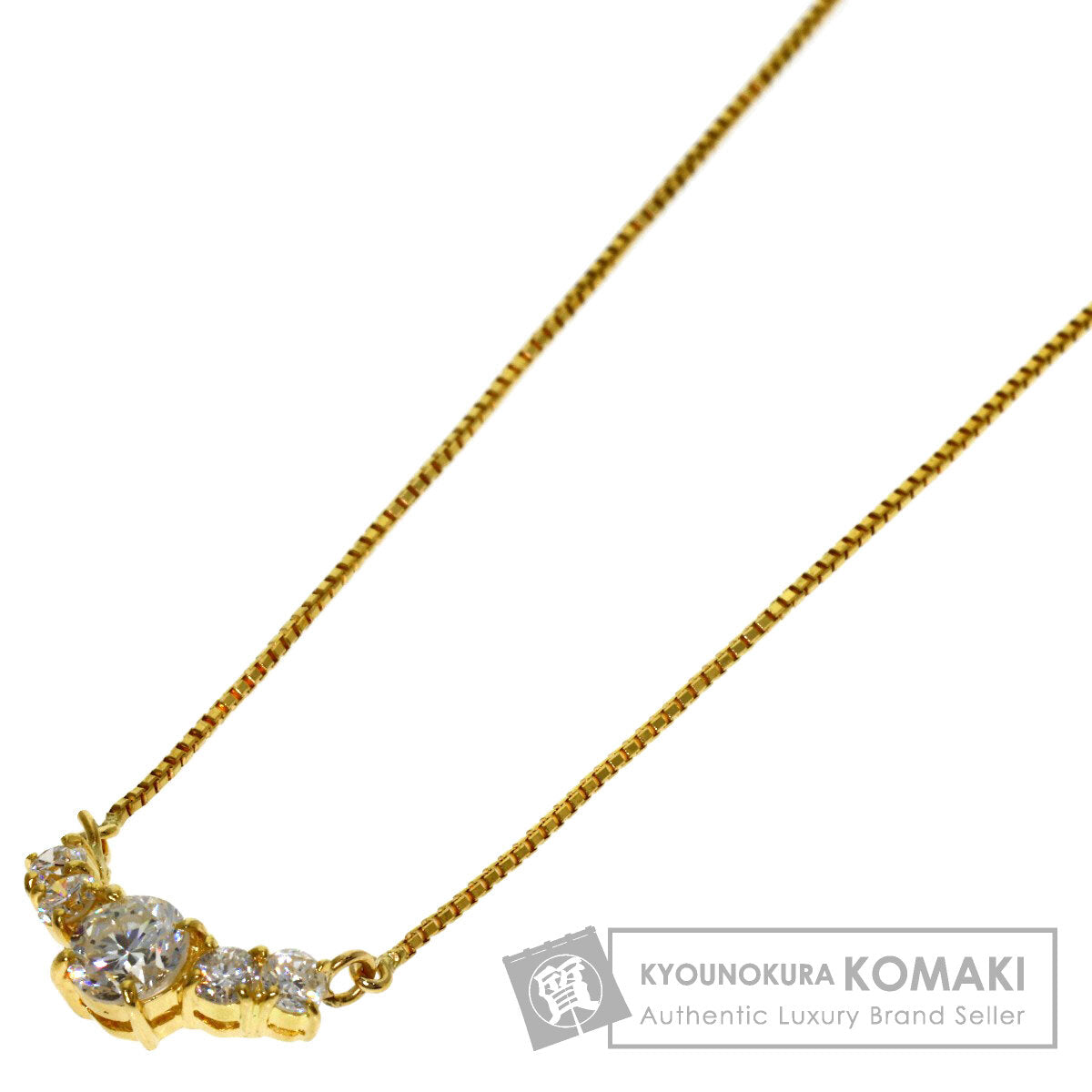 0.58ct Diamond Necklace K18 Yellow Gold 2.65g　Ladies