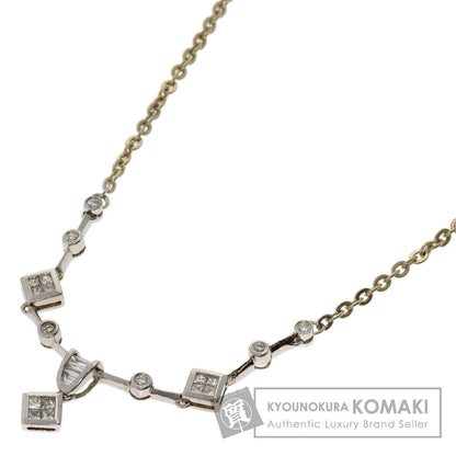 0.54ct Diamond Necklace K18 White Gold 7.09g　Ladies