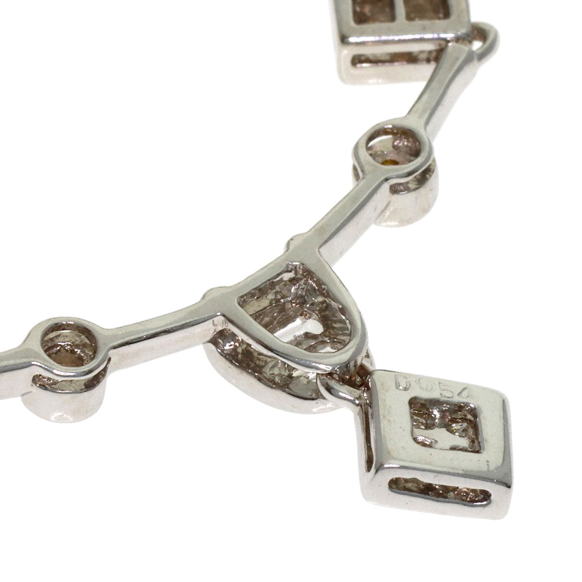 0.54ct Diamond Necklace K18 White Gold 7.09g　Ladies