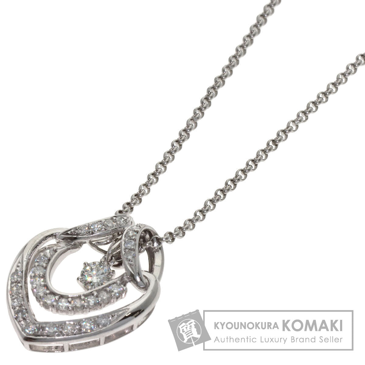 0.307ct Diamond Necklace Platinum PT900 PT850 13.71g　Ladies