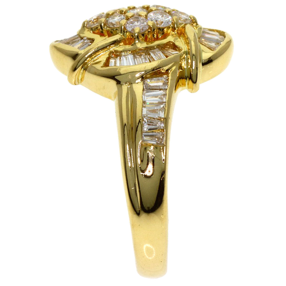 0.94ct Diamond Ring K18 Yellow Gold 7.09g　Ladies