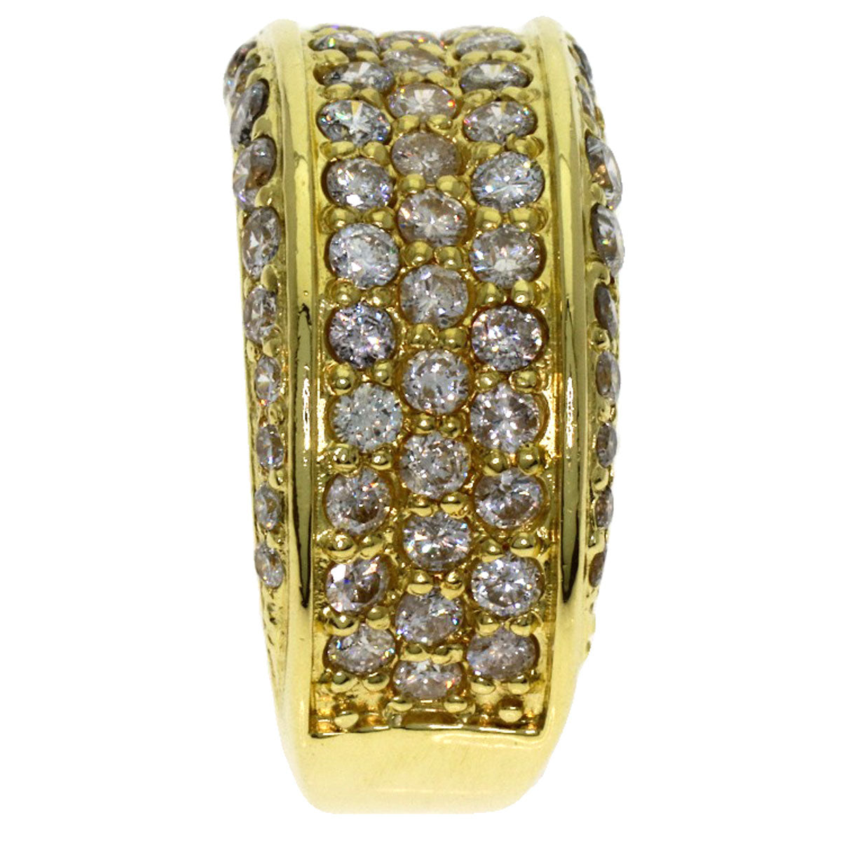 1.5ct Diamond Ring K18 Yellow Gold 8.05g　Ladies