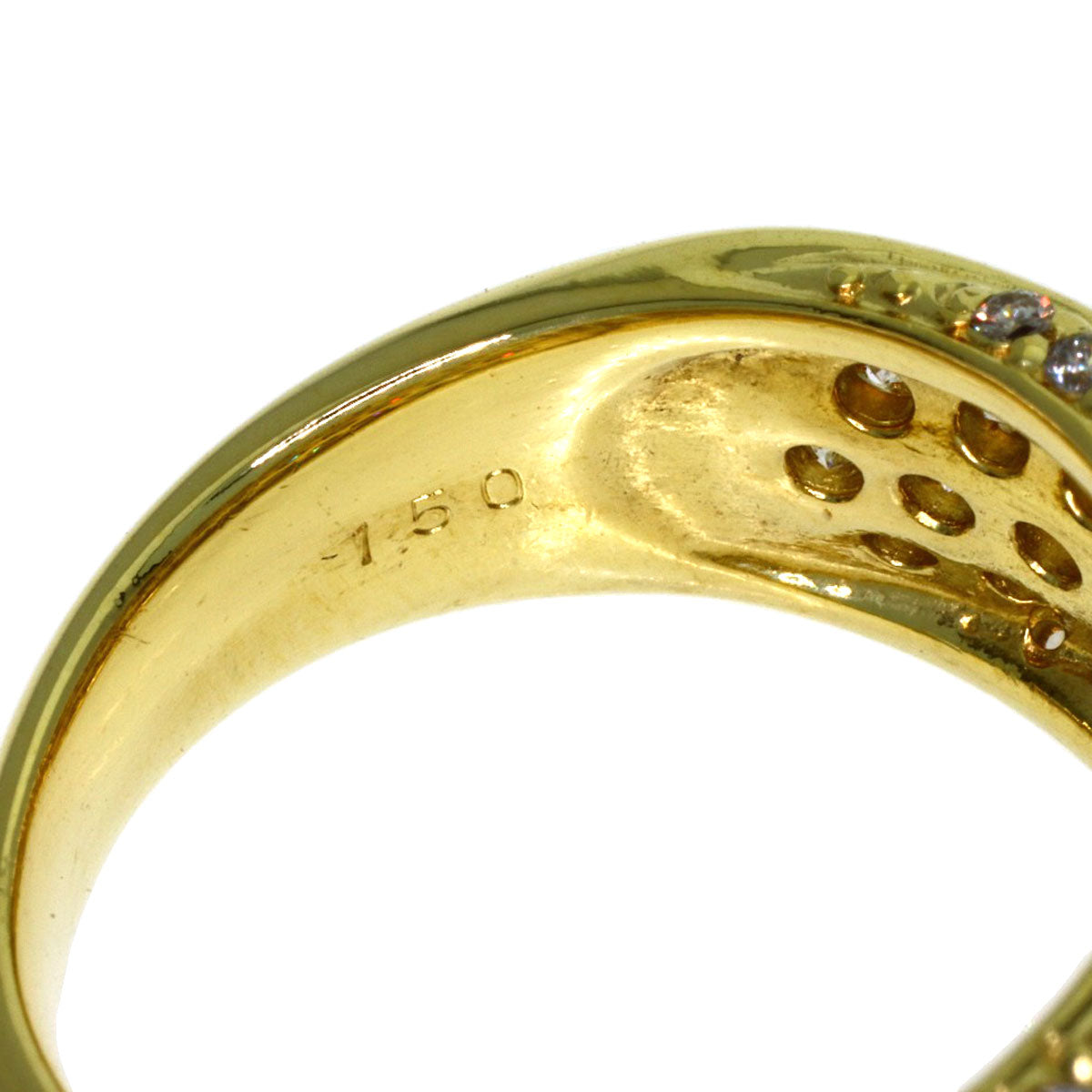 1.5ct Diamond Ring K18 Yellow Gold 8.05g　Ladies