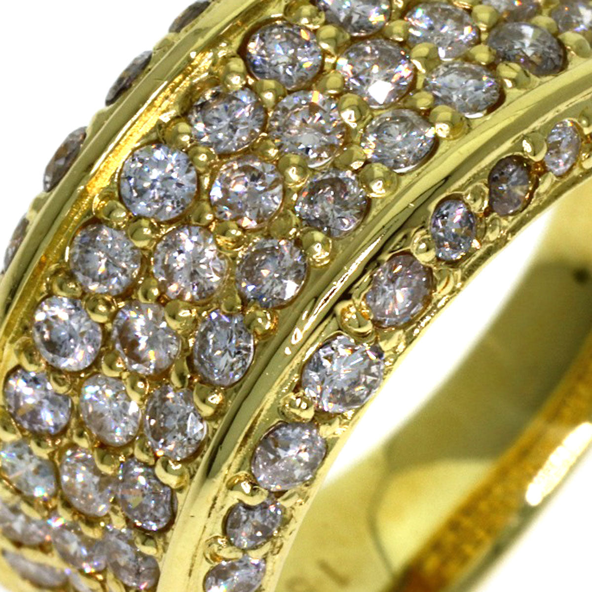 1.5ct Diamond Ring K18 Yellow Gold 8.05g　Ladies