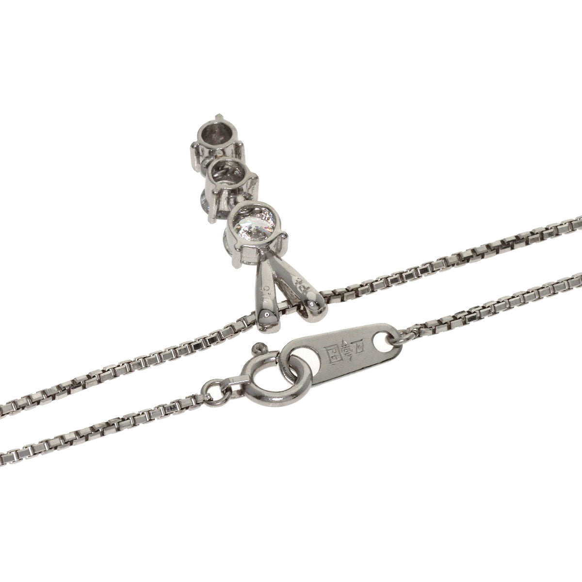 0.5ct Diamond Necklace Platinum PT850 PT 5.46g　Ladies