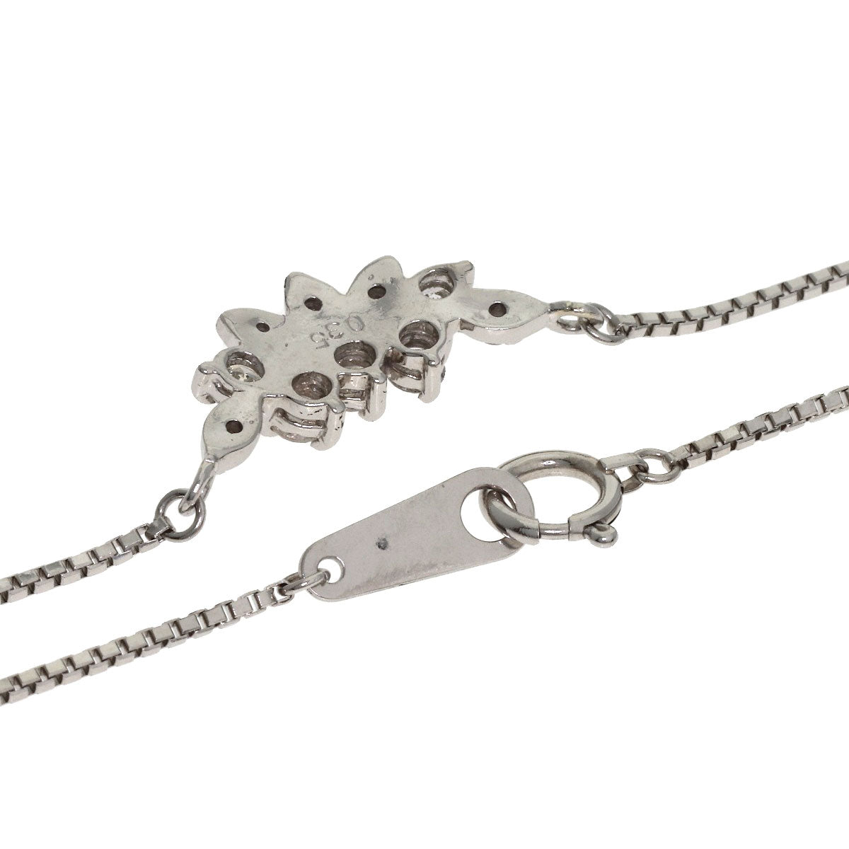 0.35ct Diamond Necklace Platinum PT850 5.58g　Ladies