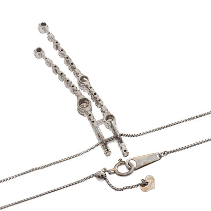 1ct Diamond Necklace K18 White Gold 7g　Ladies