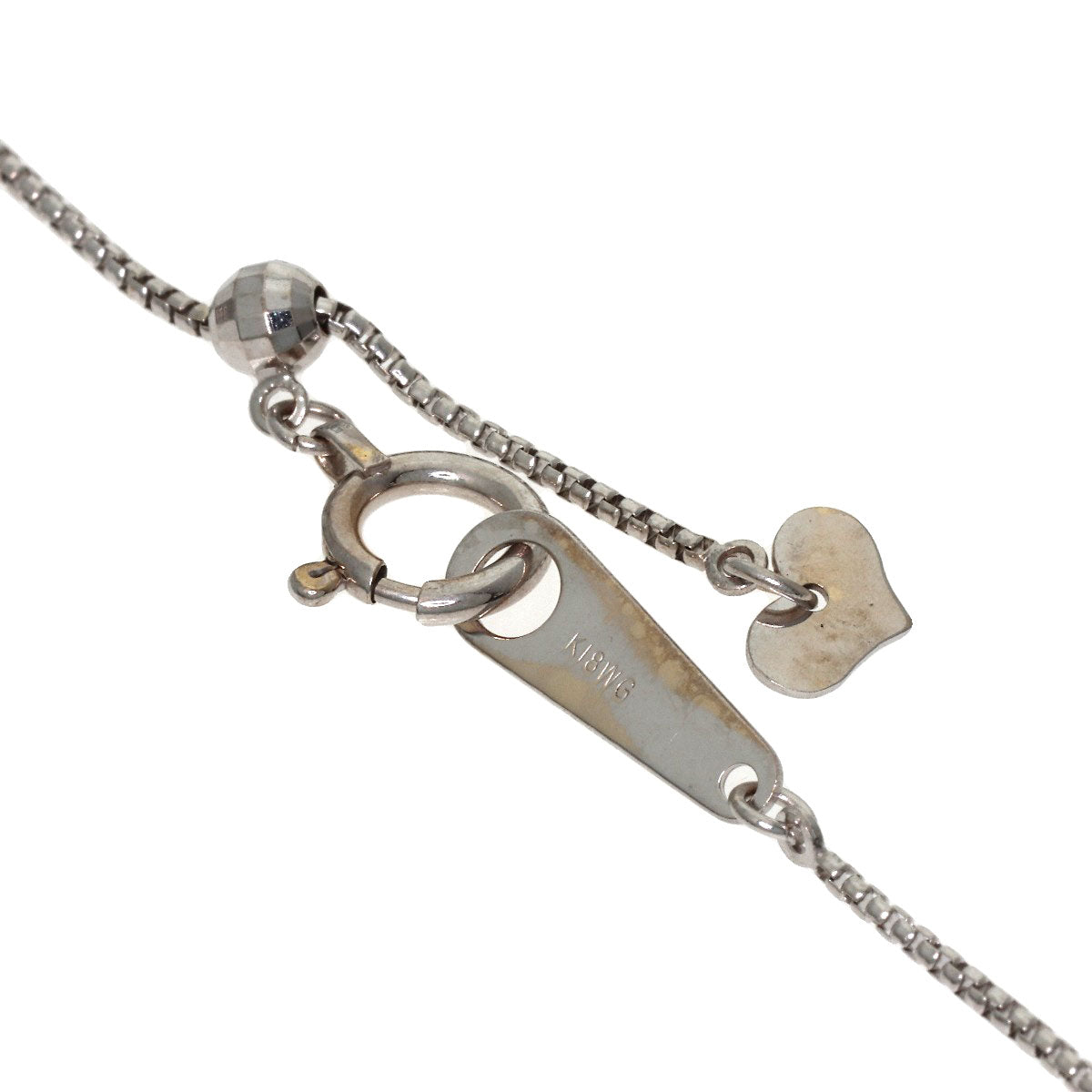 1ct Diamond Necklace K18 White Gold 7g　Ladies